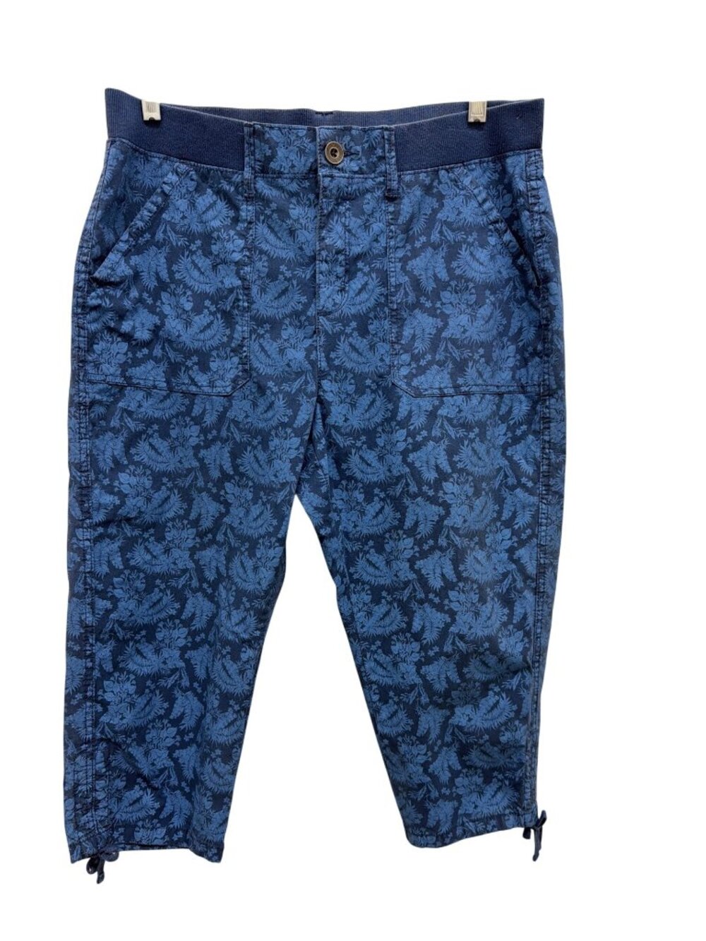 Style & Co Blue Floral Cropped Pants – Women’s Size 14P